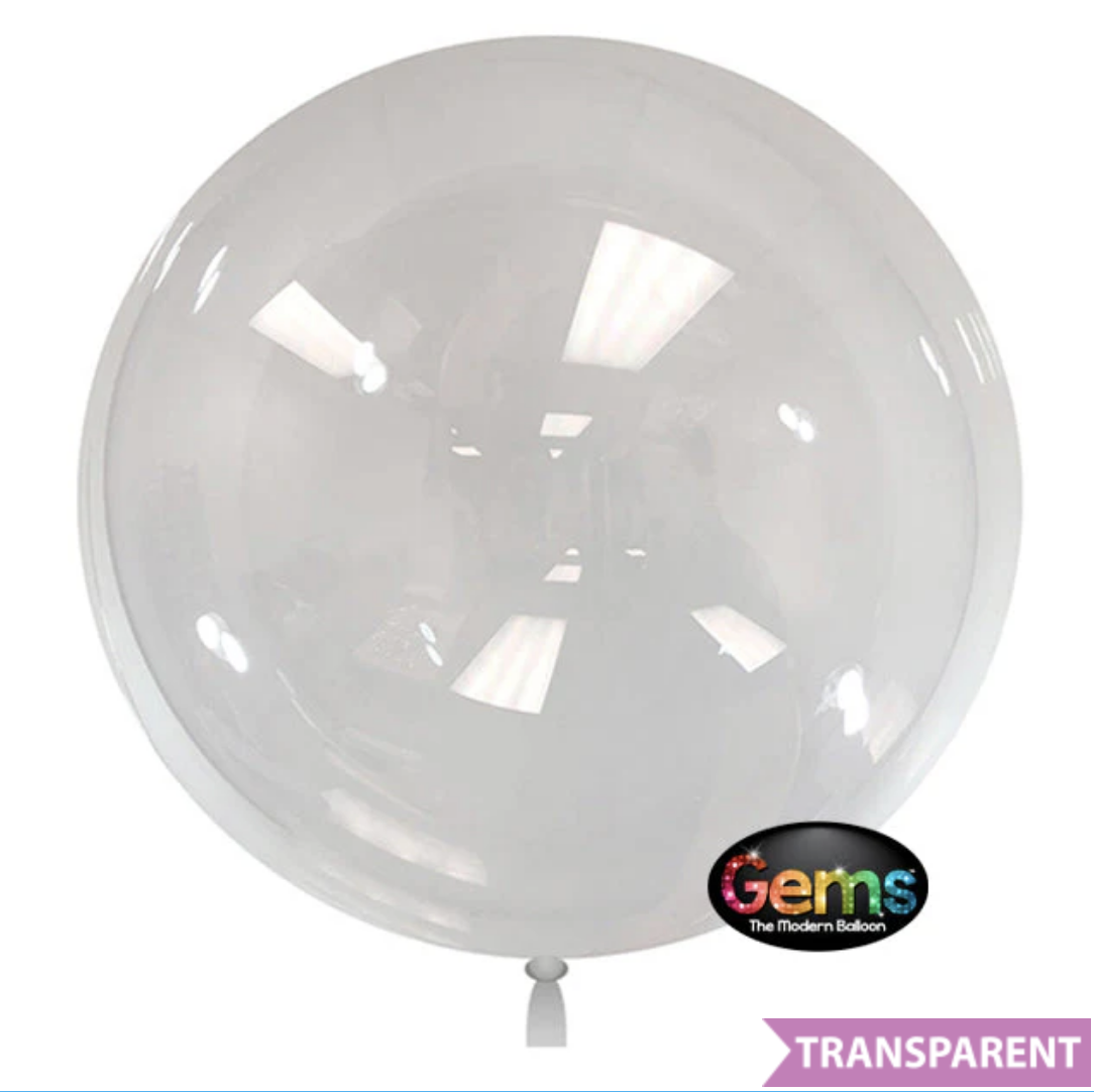 36 inch GEMS BALLOON - CLEAR (2 PK) 697