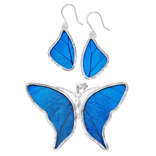 Butterfly Shape Set - Pendant + Earrings 997