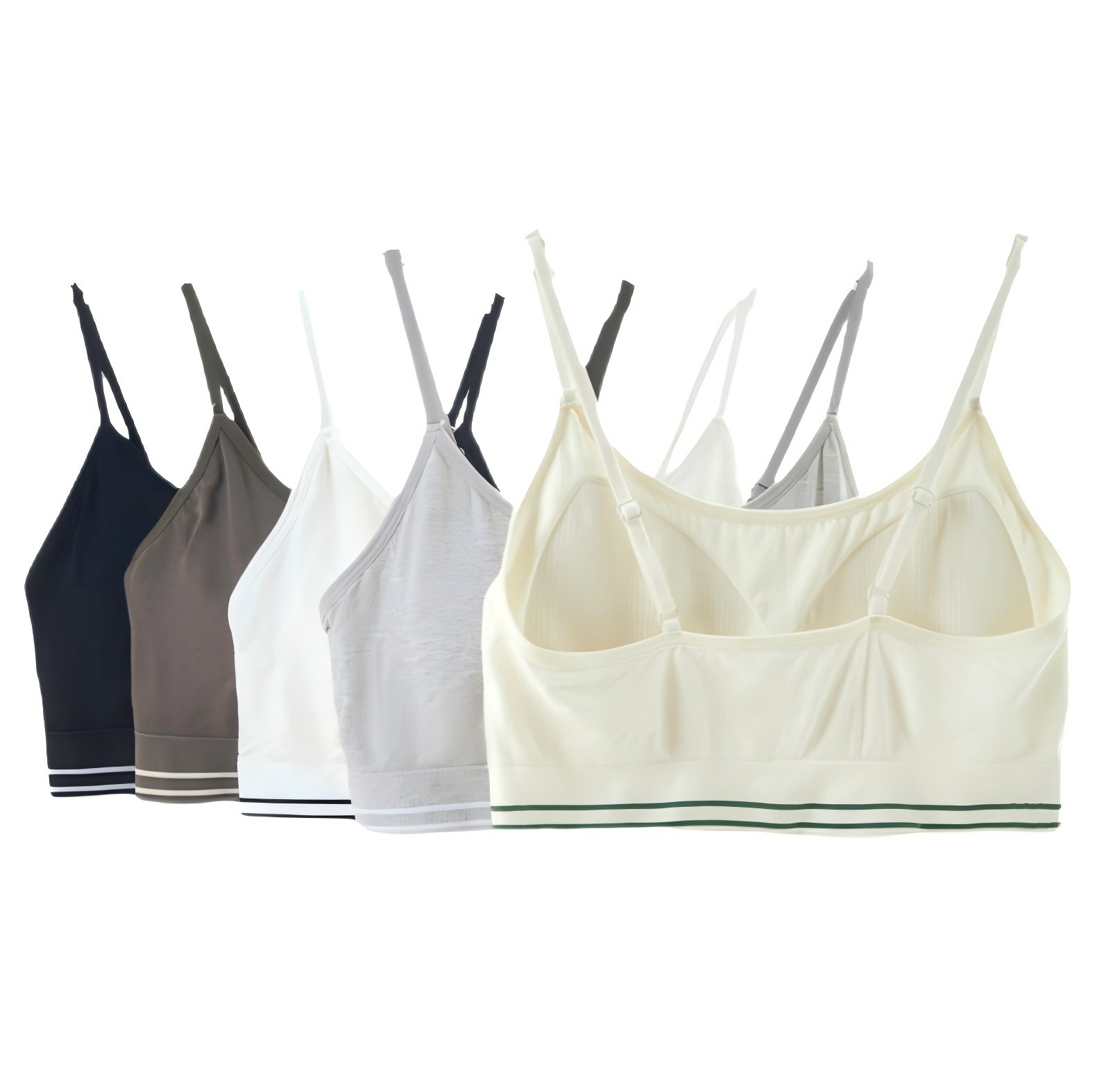 Texlina Women’s Light Sports Bra – Retro Stripe Comfort Cami Series 1267