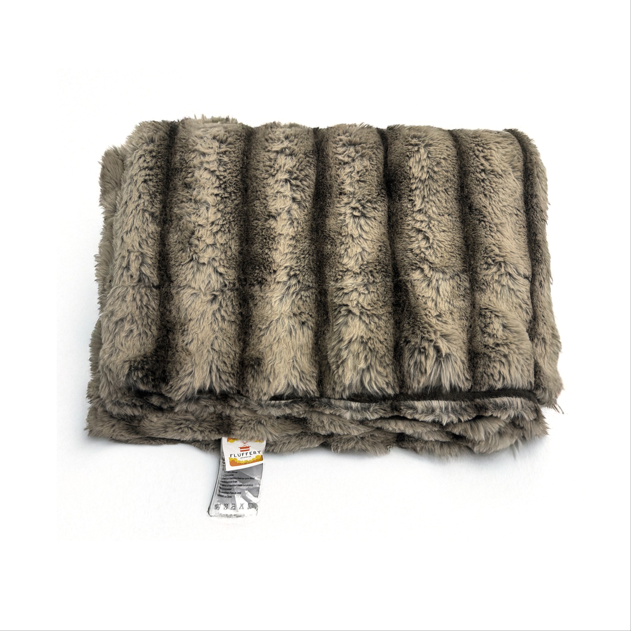 Texlina Ultra Soft Faux Rabbit Fur Throw Blanket, Brown, Queen Size (60" x 80" / 150 x 200 cm) 1273