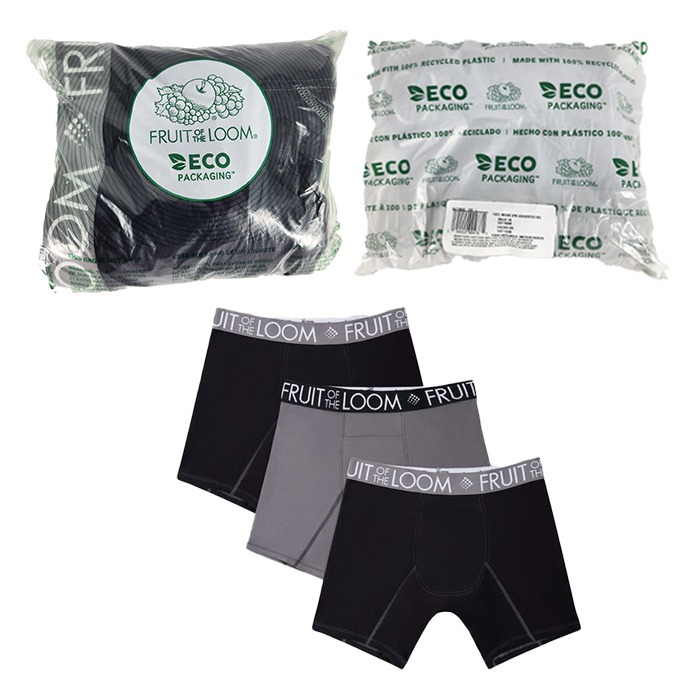 Fruit of The Loom - Eco Pack 3 Pack Boxer Briefs - BAT3BBG 1316