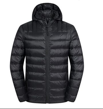 Men’s Packable Down Jacket Light Weight Hooded Puffer Coat 1526