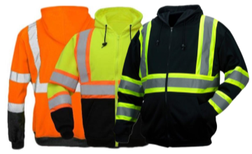 Renegade Sportswear Men’s High Viz Class 3 Heavy Weight Zipper Hoodie 1532