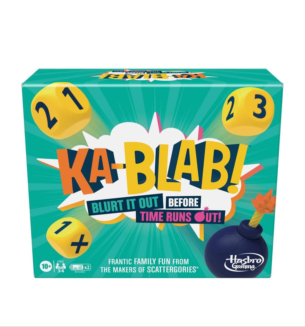 Hasbro Gaming Ka-Blab! Game for Families, Teens and Kids Ages 10 and Up, Family-Friendly Party Game for 2-6 Players, from The Makers of Scattergories 1563
