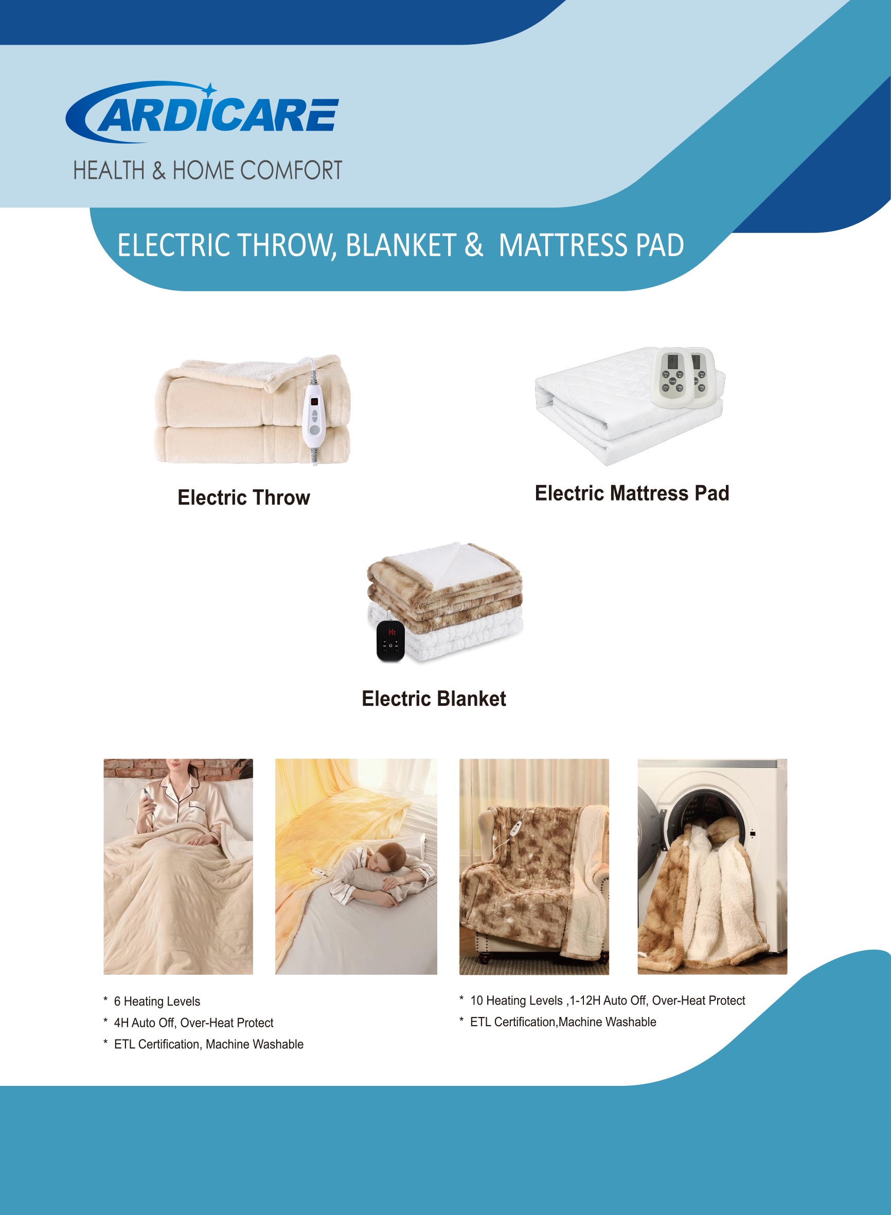 Electric Throw, Blanket & Mattress Pad 1879