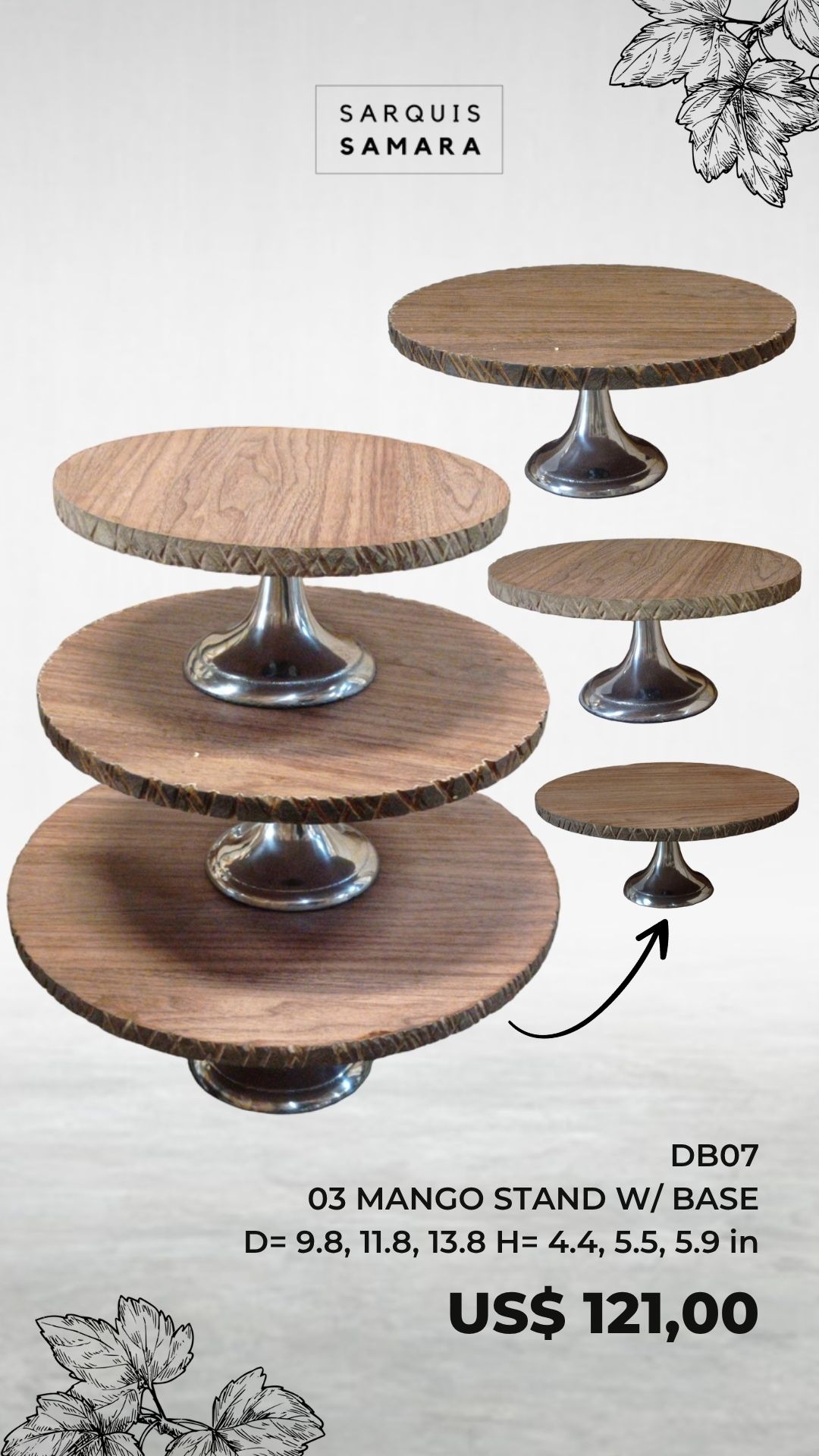 3 Mango Stand With Base 549