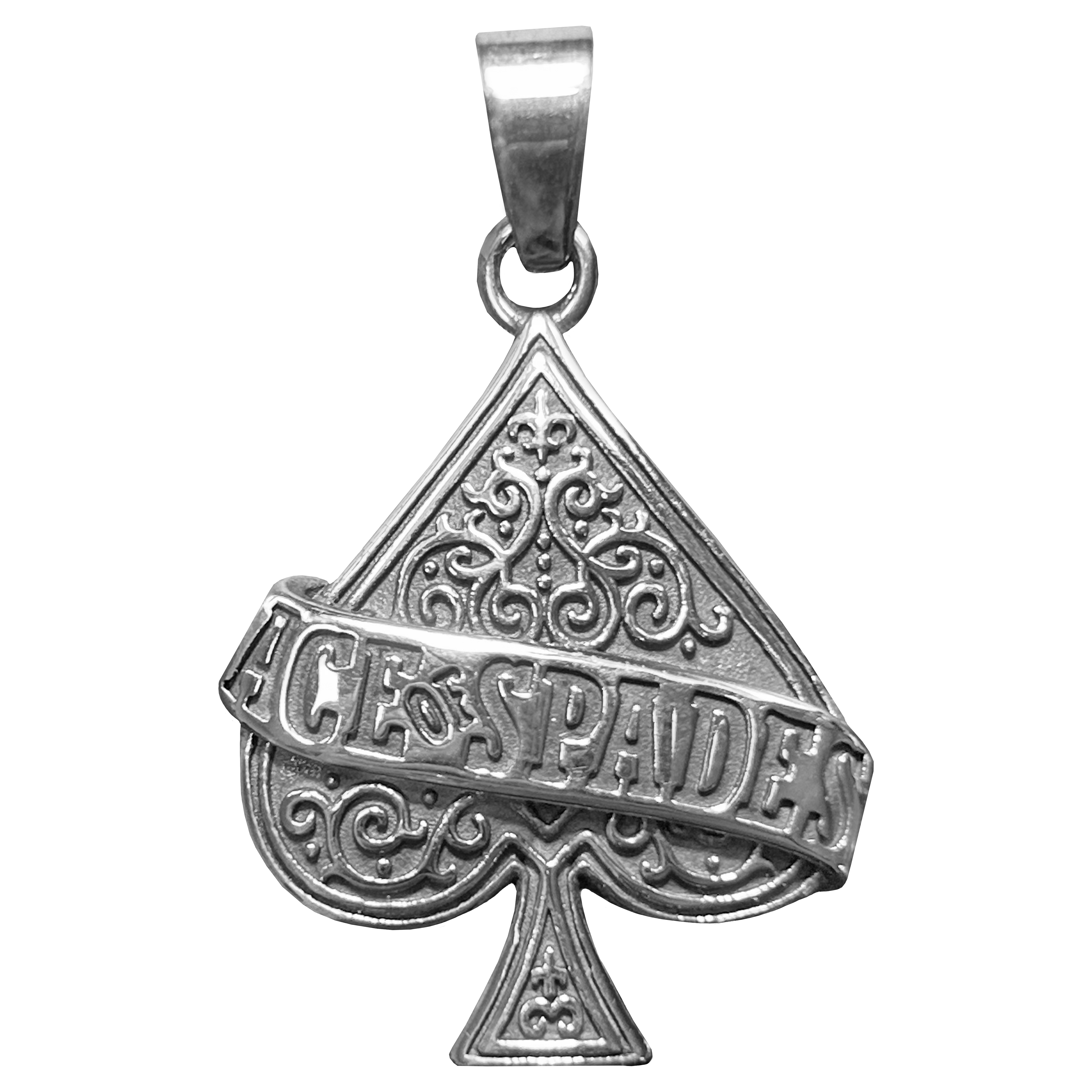 Stainless Steel Ace of Spades Pendant 588