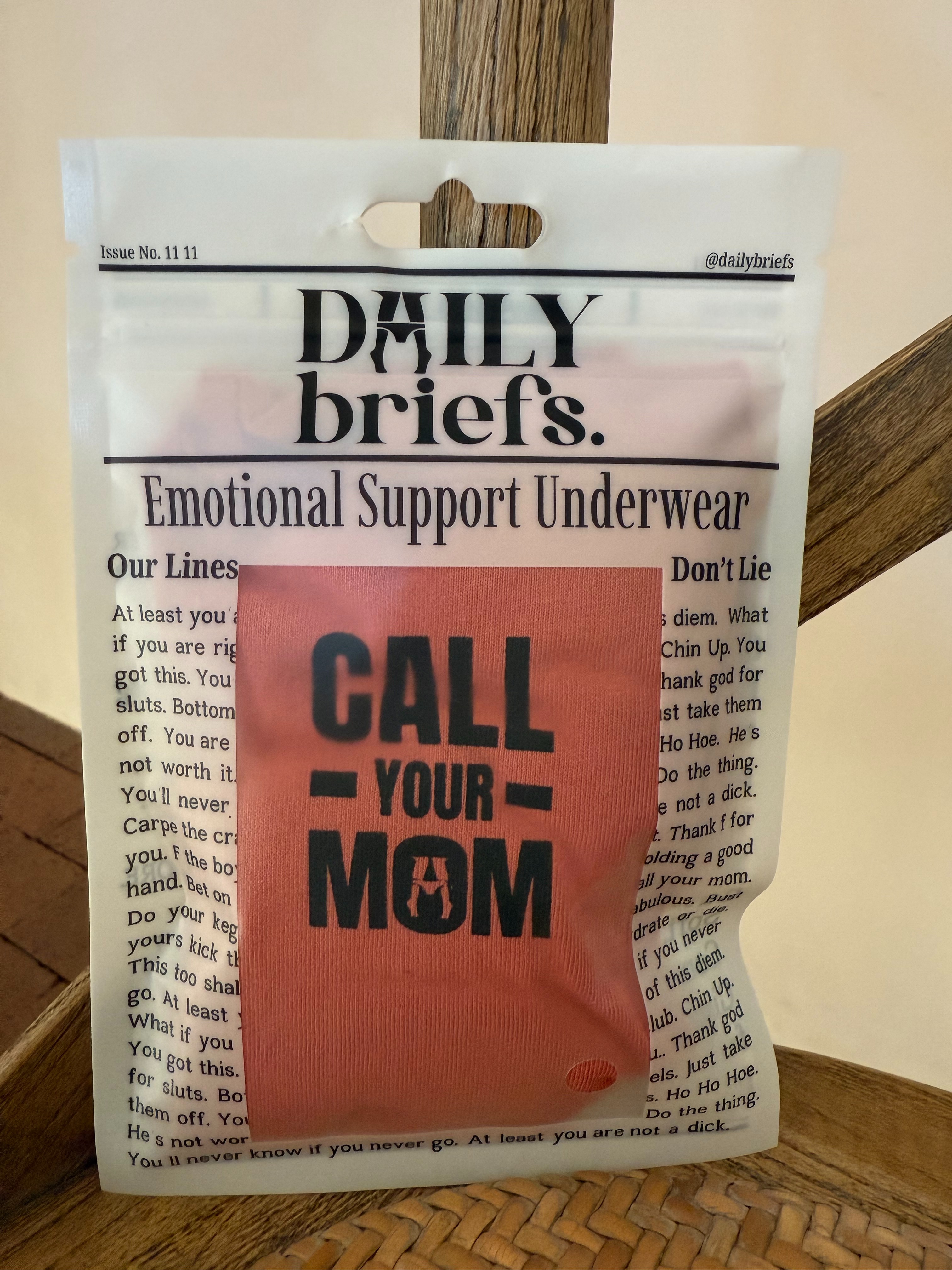 Call Your Mom Daily Briefs Underwear 837