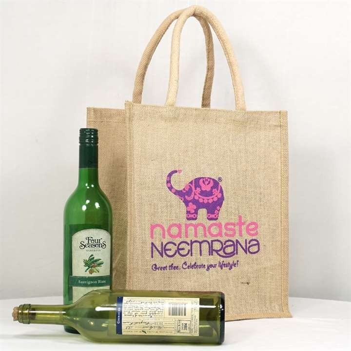 Namaste 6 Wine Bottle Jute Bag -ST-13 889
