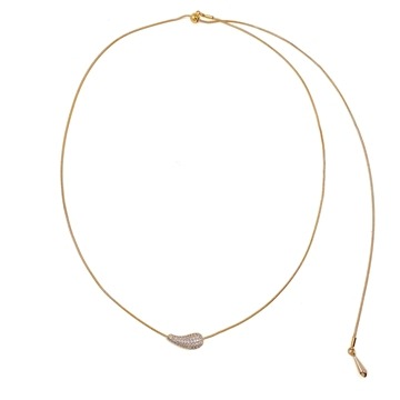 OZEL - CZ Pave Moving Necklace 990