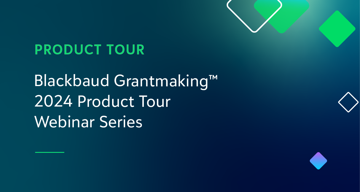 Product Tour: Introduction to Blackbaud Grantmaking™ 4345