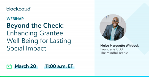Beyond the Check: Enhancing Grantee Well-Being for Lasting Social Impact 4407