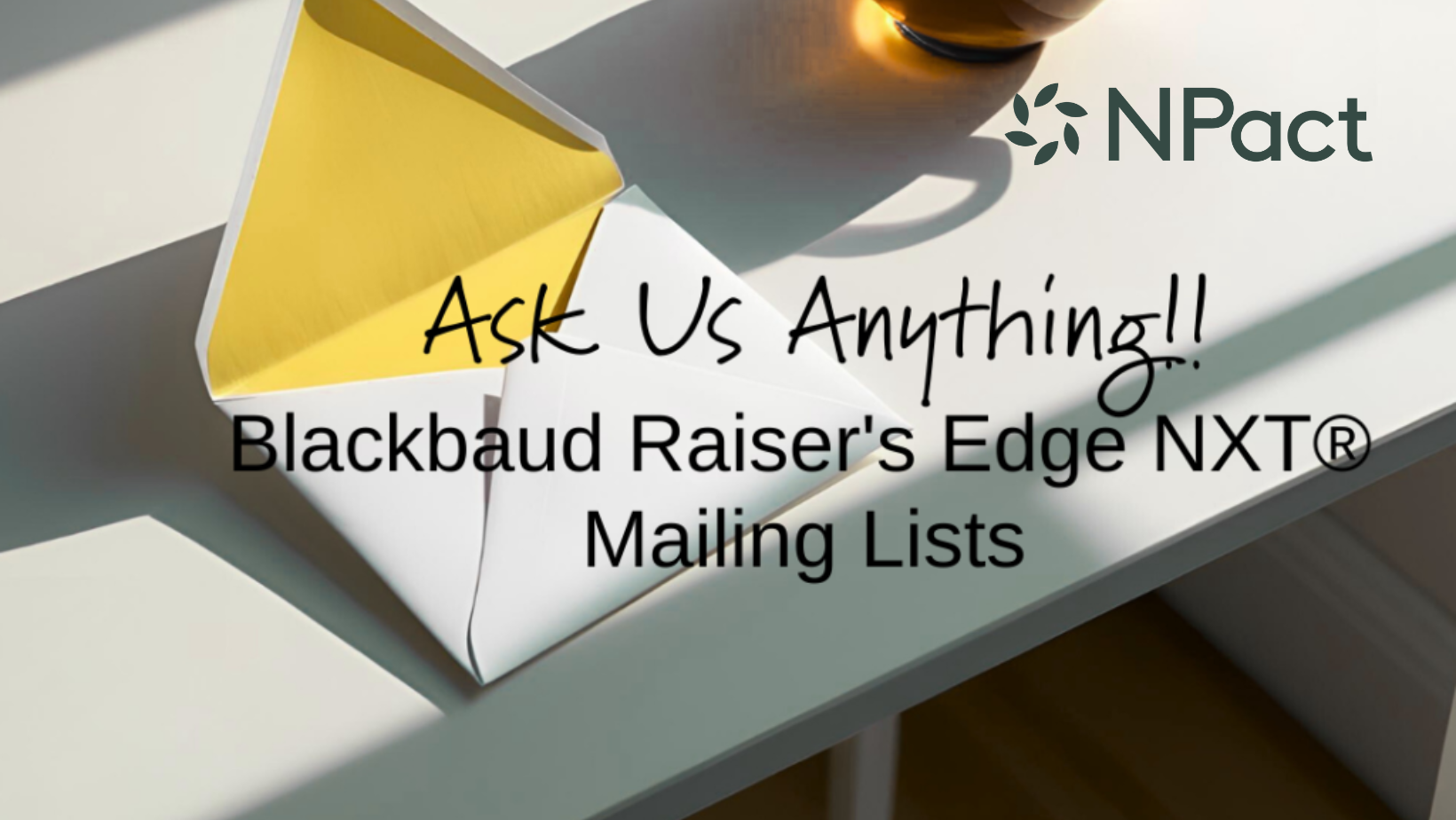 Ask Us Anything: Blackbaud Raiser's Edge NXT Mailing Lists 4470