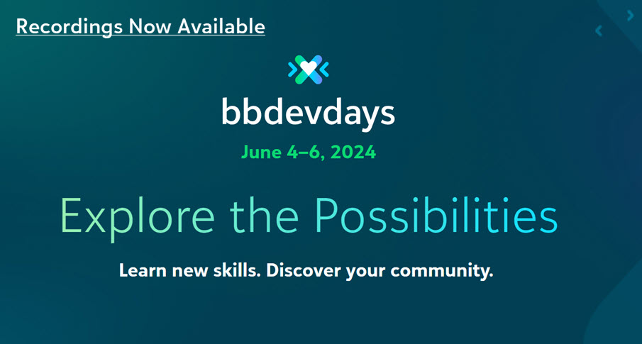 Announcing the Release of bbdevdays 2024 Recordings! 9738