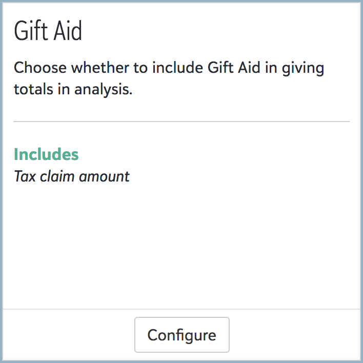What's New In Raiser's Edge NXT For The UK: Include Gift Aid Tax Claim Amounts In Giving Totals 5161
