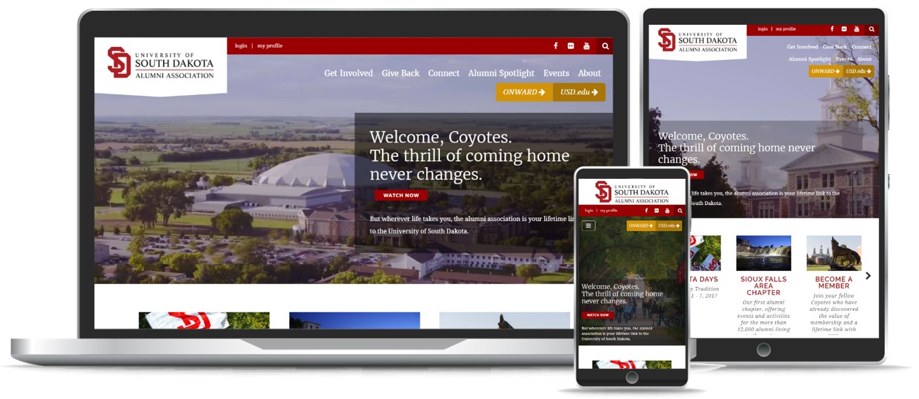 University Of South Dakota Alumni Association Recreates The Experience Of Coming Home Online 3985