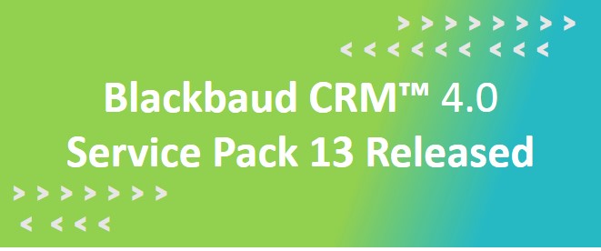 Blackbaud CRM SP13 Is Now Available! 3668