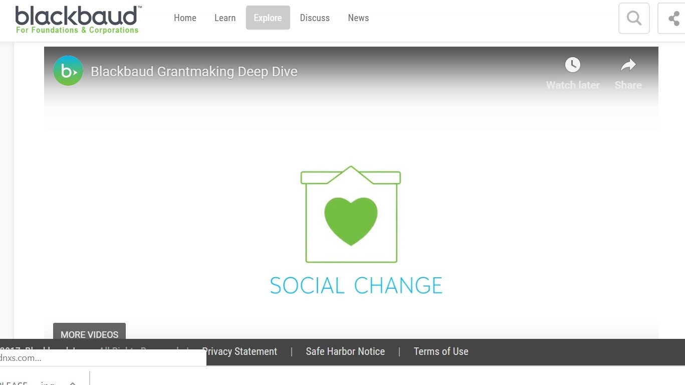 New Blackbaud Grantmaking video available! 5115