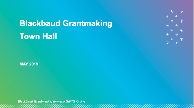 RECORDING AVAILABLE: Blackbaud Grantmaking 2nd Quarter Town Hall For Foundations 5732