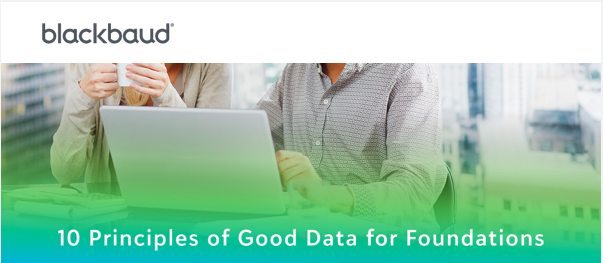 RECORDING NOW AVAILABLE: April 2nd "10 Principles of Good Data for Foundations" 6688