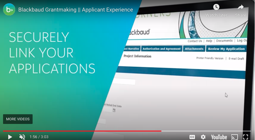 VIDEO: Securely Link Your Blackbaud Grantmaking to Guidestar for Grant Applications 6729