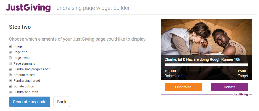 Did you know your fundraisers can build widgets for their websites or blogs? 6488
