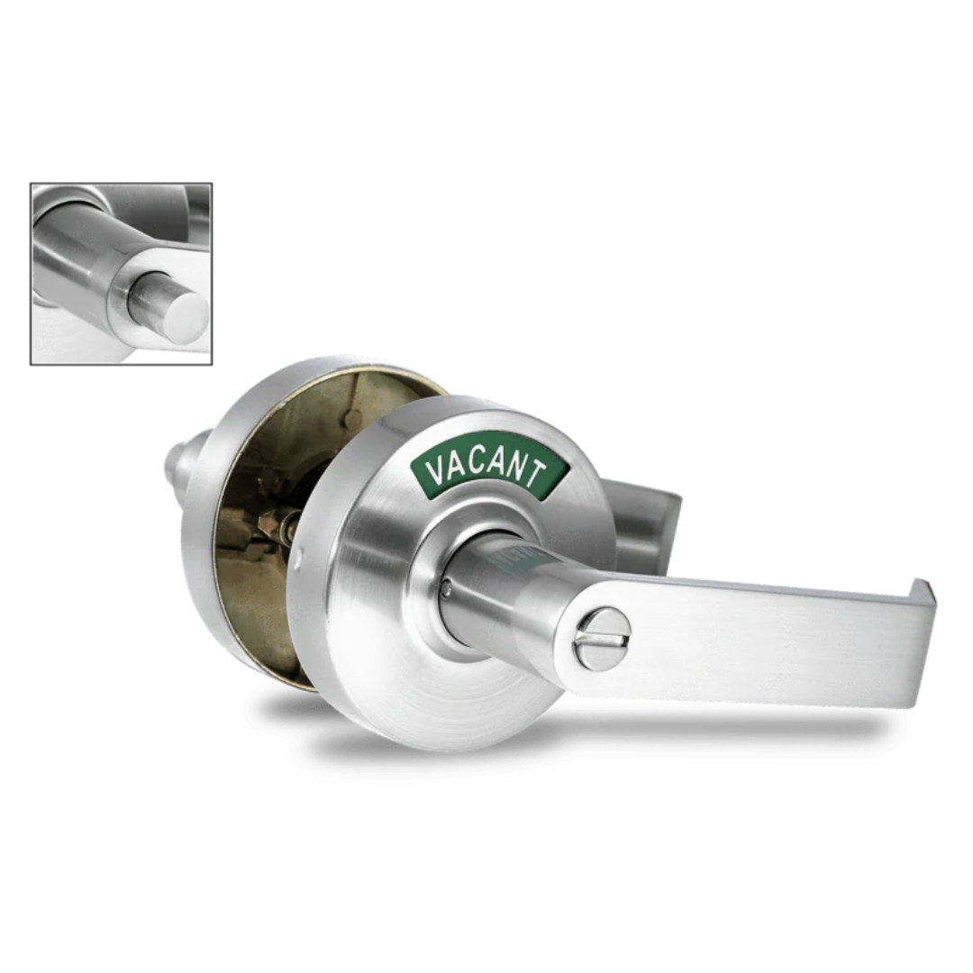 ADA Door Lock with Indicator in Satin Chrome - RH 346