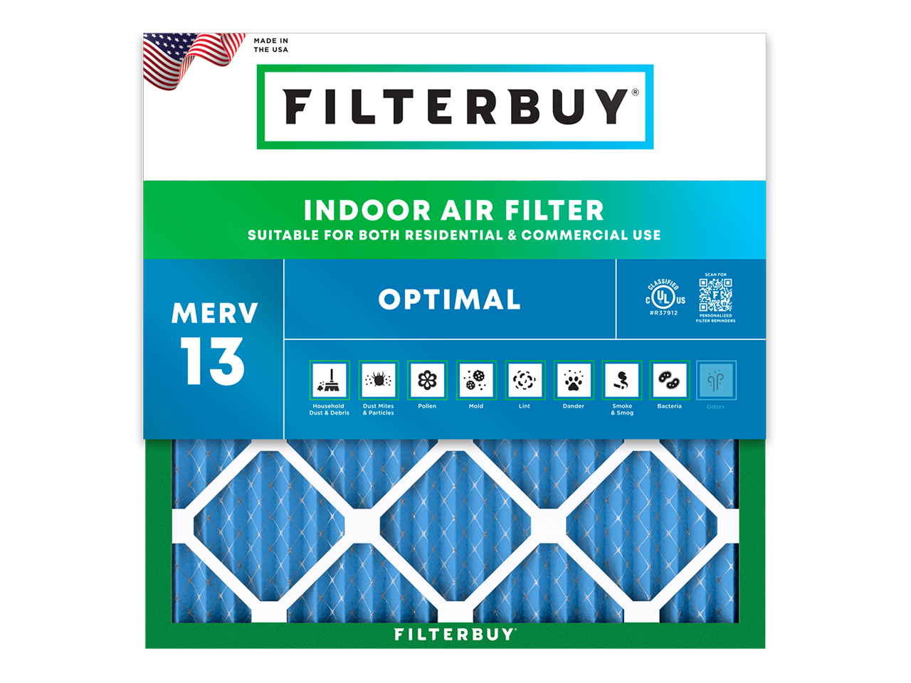 American-Made MERV 13 Air Filters 22