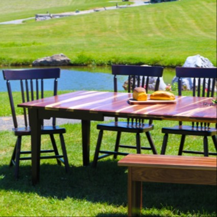 Black Walnut Boat Shaped Extension Table 163