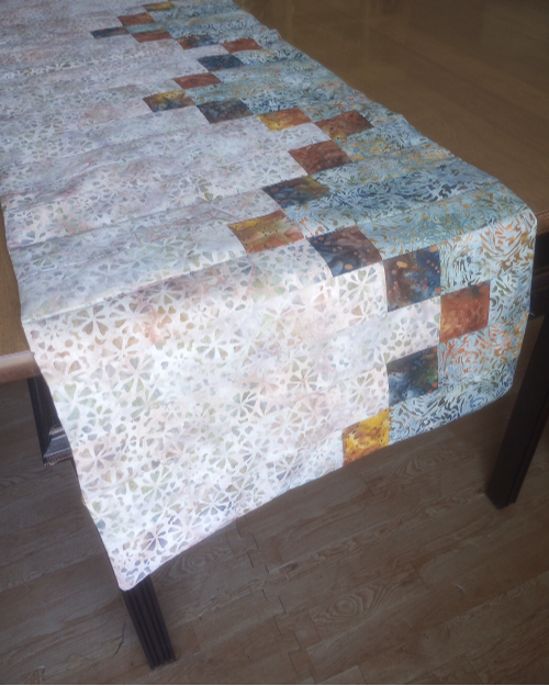 Neutral Wave Batik Table Runner 171