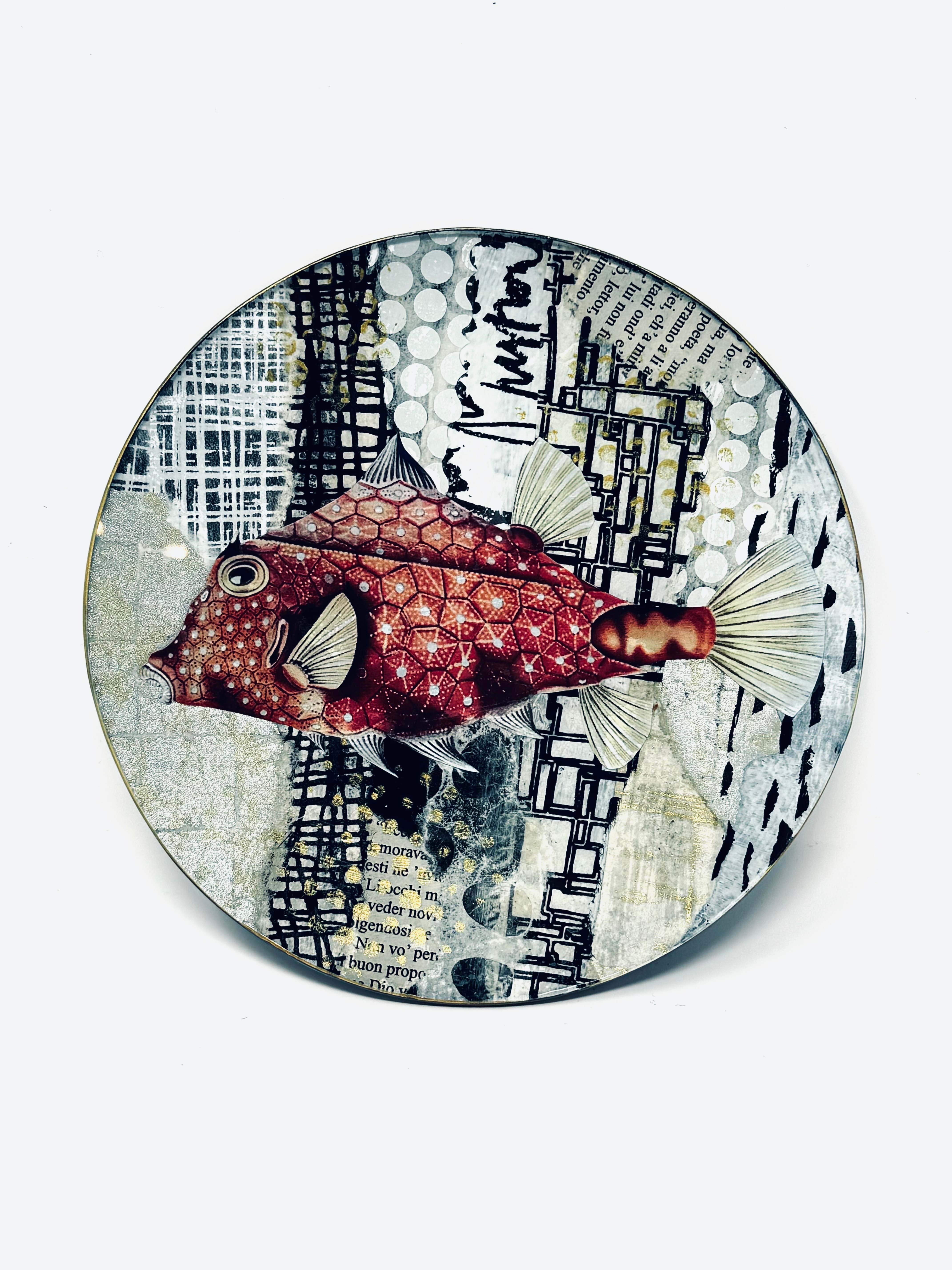 Red Fish on Glass 310