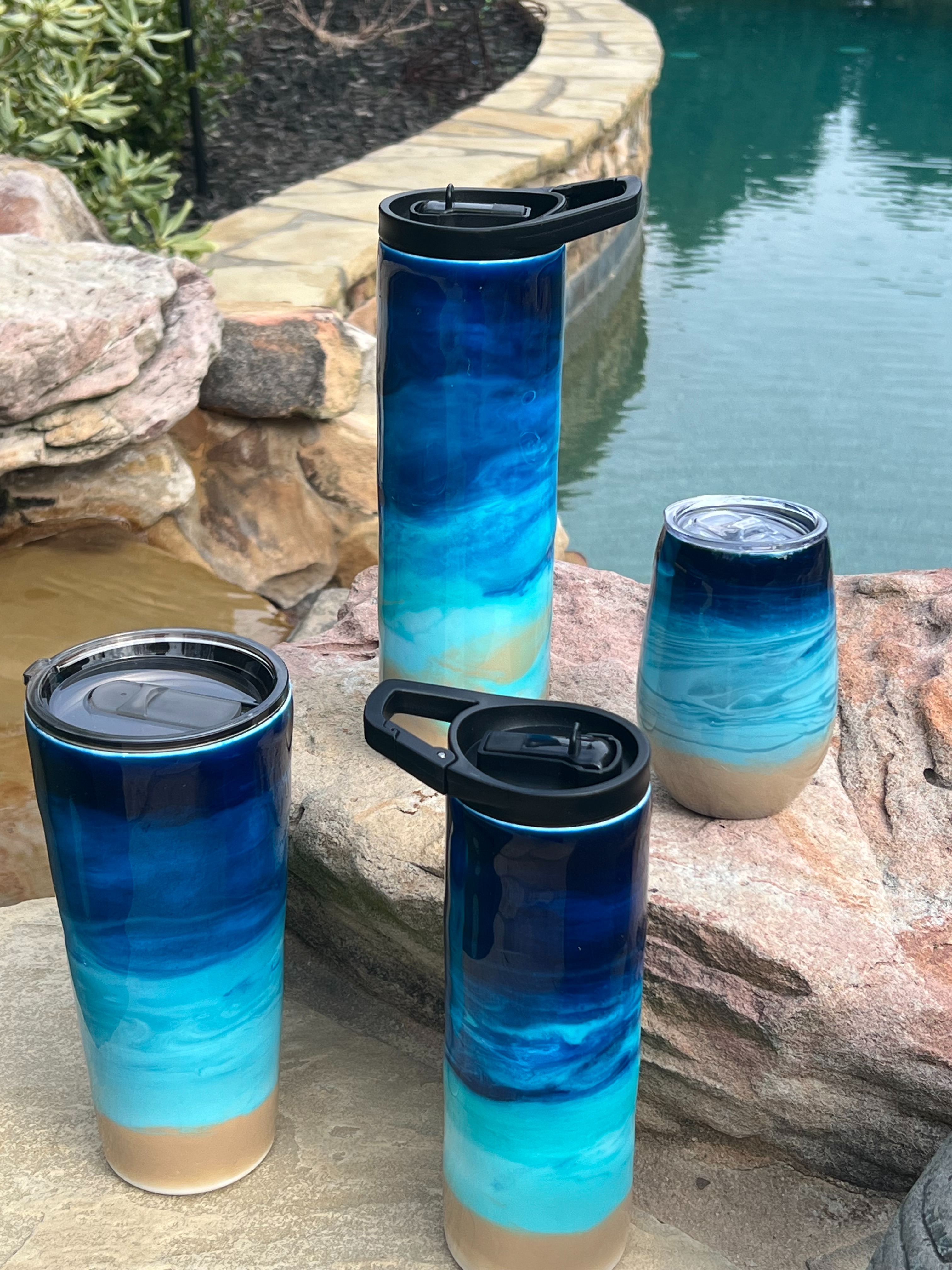 Hand Painted STainless Steel Tumblers 326