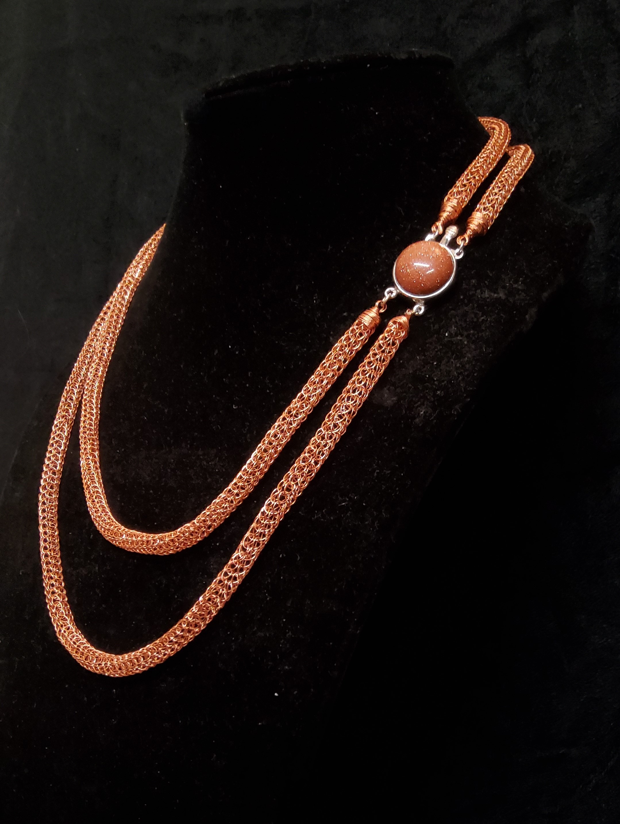 Double Necklace with Sandstone Clasp 193