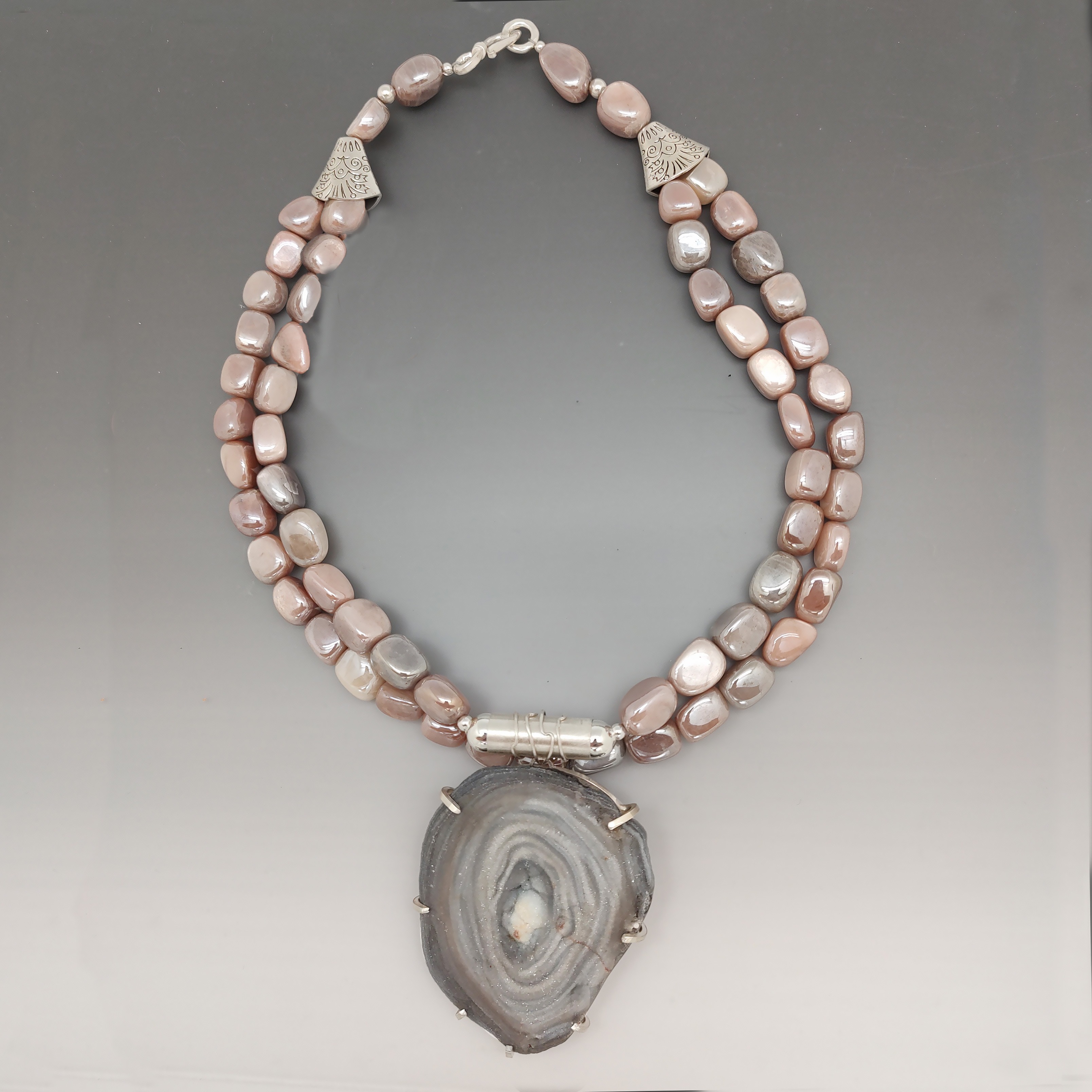 Desert Drusy Swirl Pendant 24