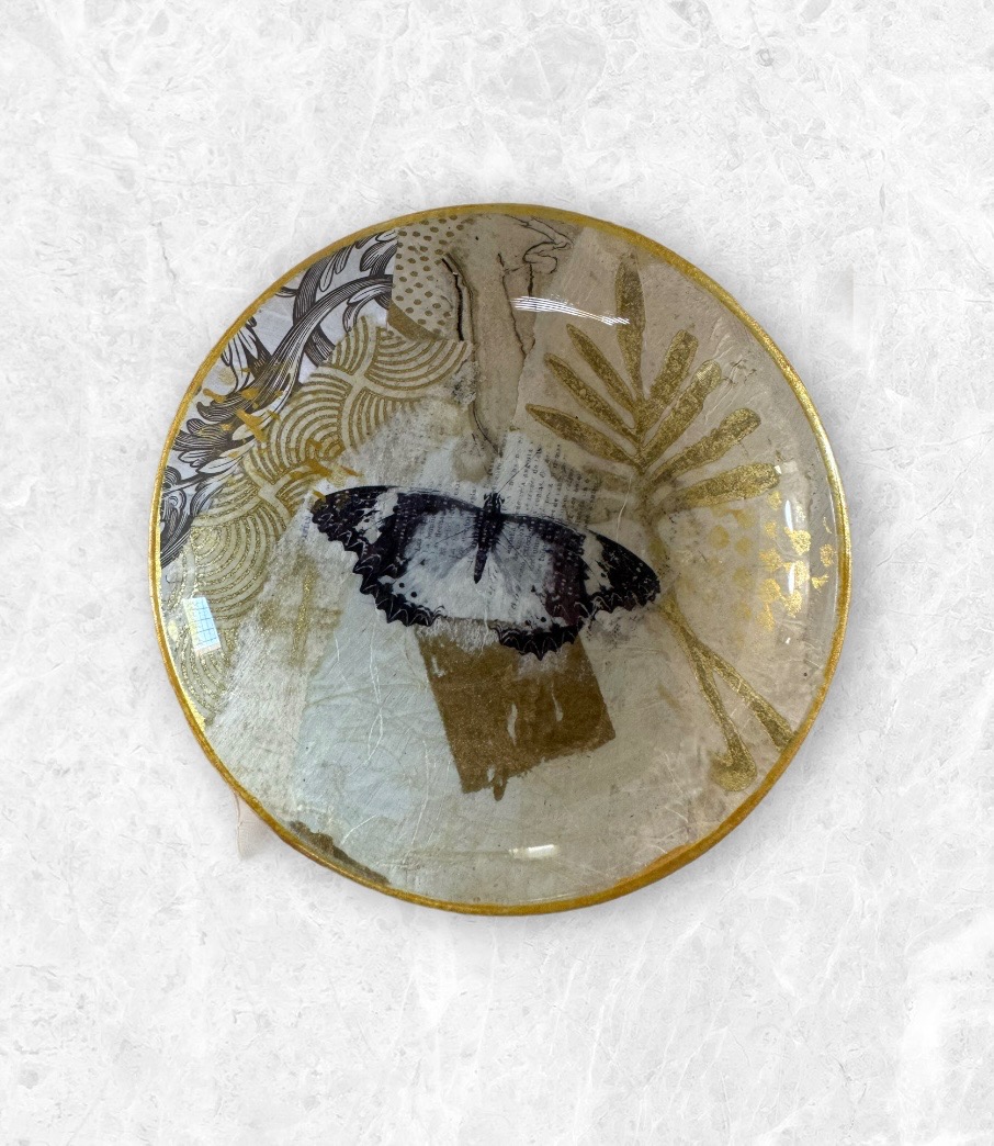 Golden Butterfly Art Glass 32