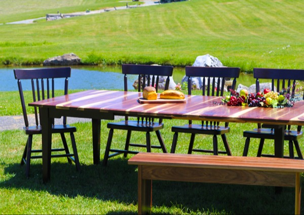 Black Walnut Boat Shaped Extension Table 191