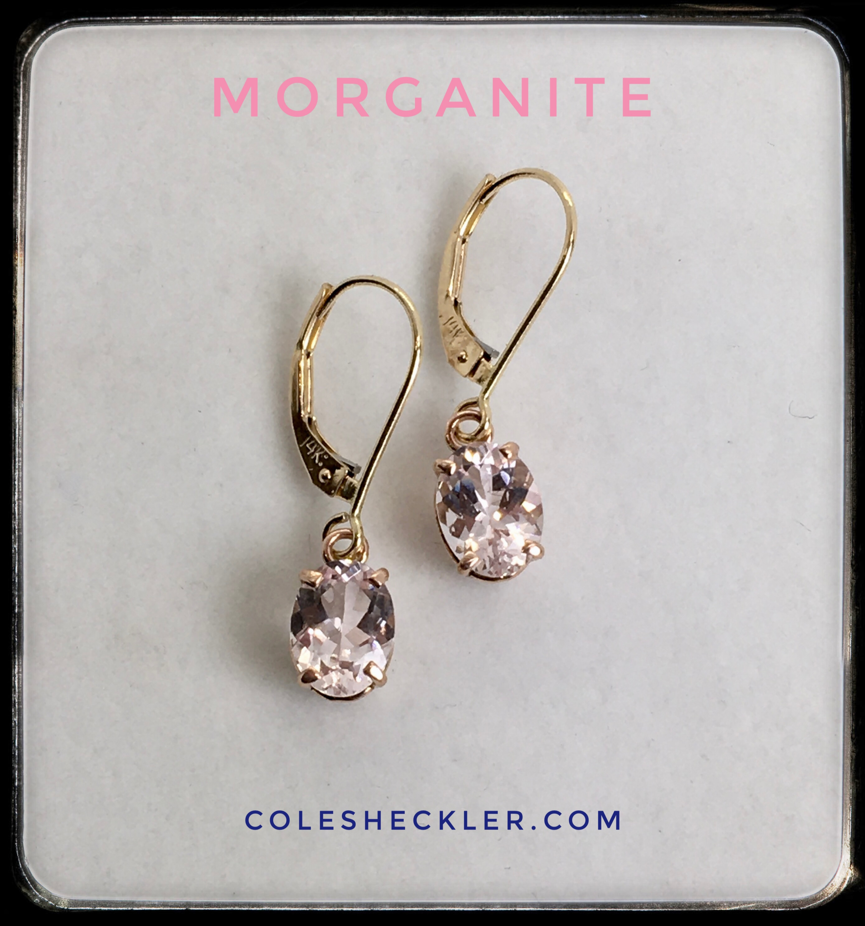 Morganite Gumdrop Earrings 194