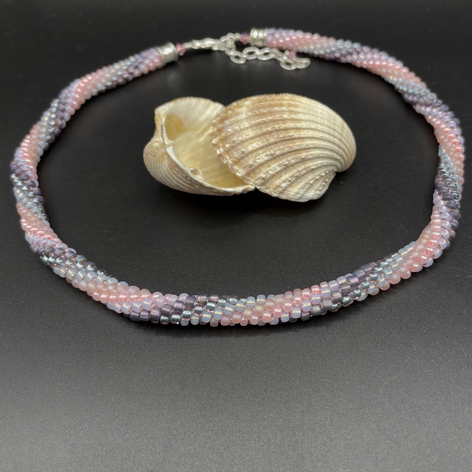 Kumihimo braided beaded necklace 297