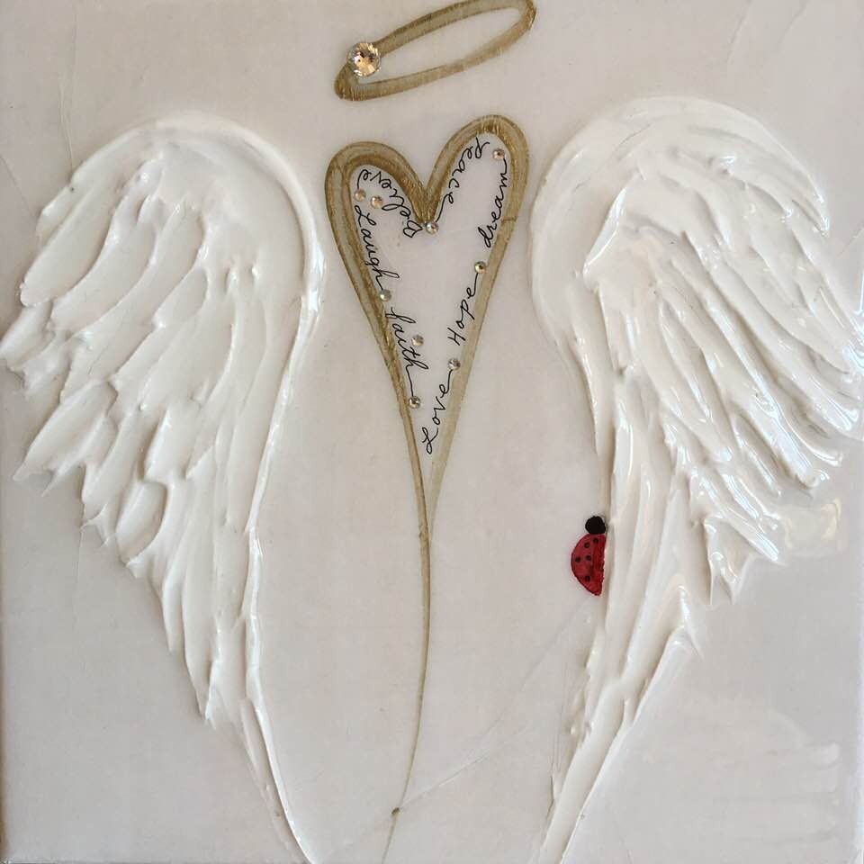 Hand sculpted Angel Wings 125