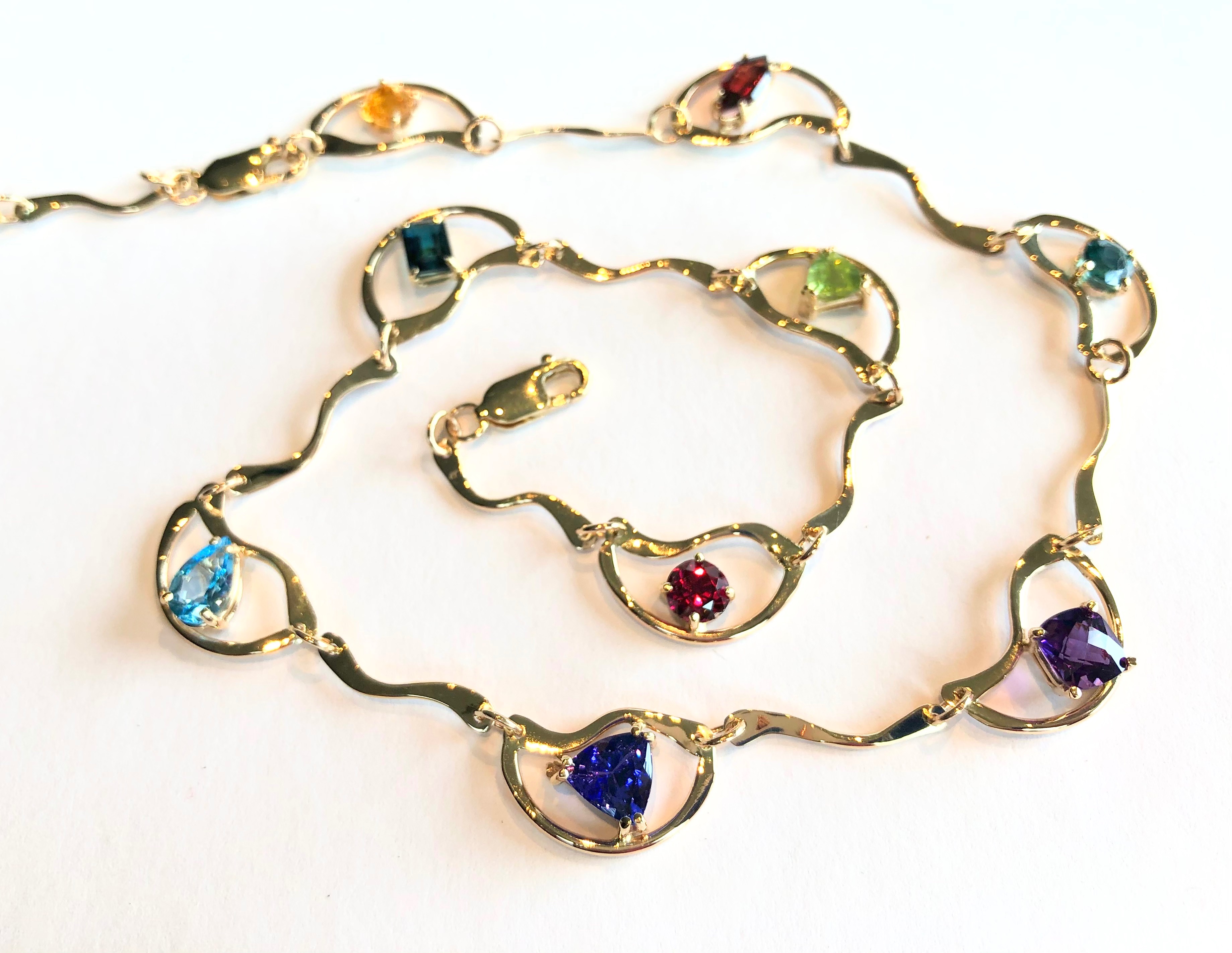 Fine Precious Gemstone in 14K Custom Chain 131