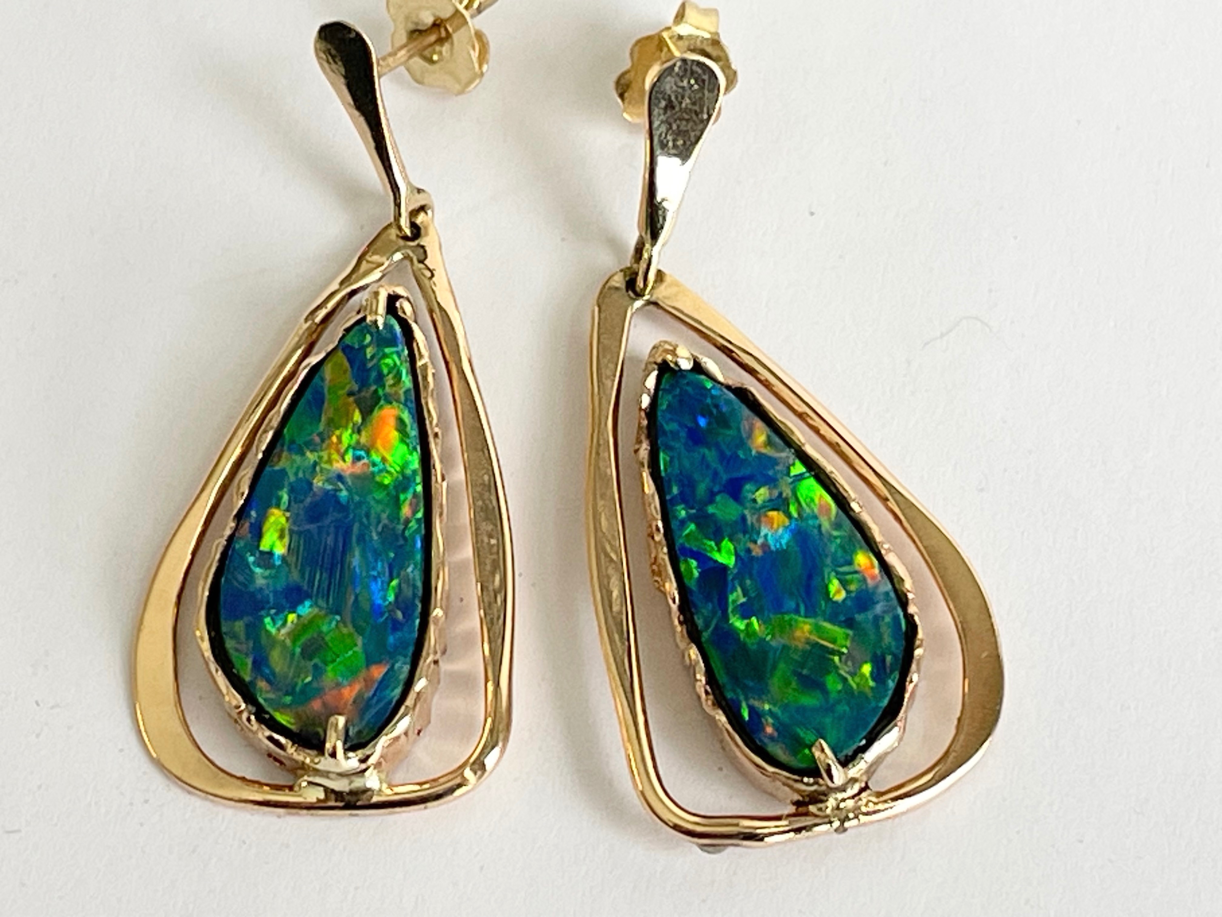 14K Gold Australian Opal Pendant 138