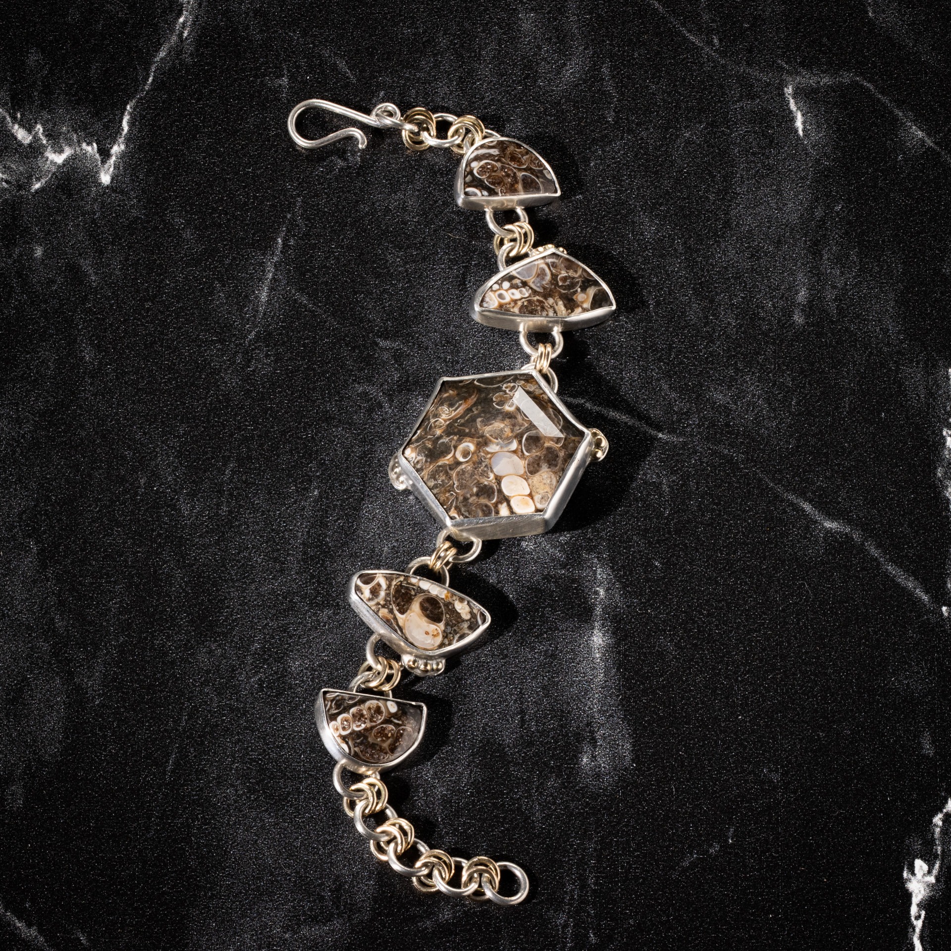 Turritella Agate Link Bracelet 144