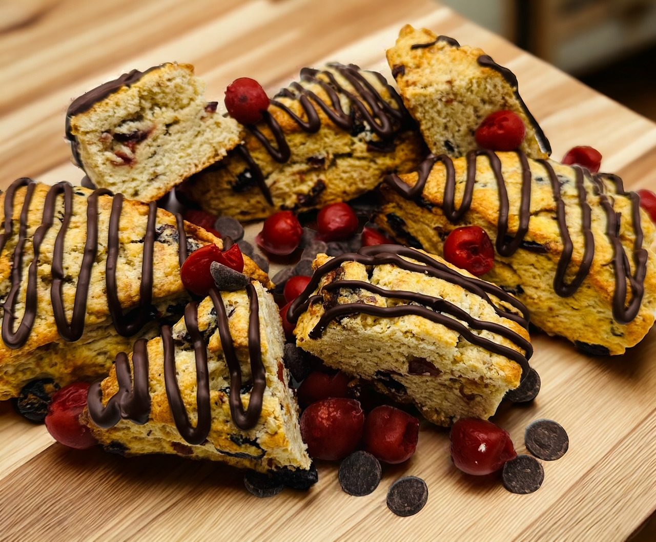 Chocolate Cherry Scones 86