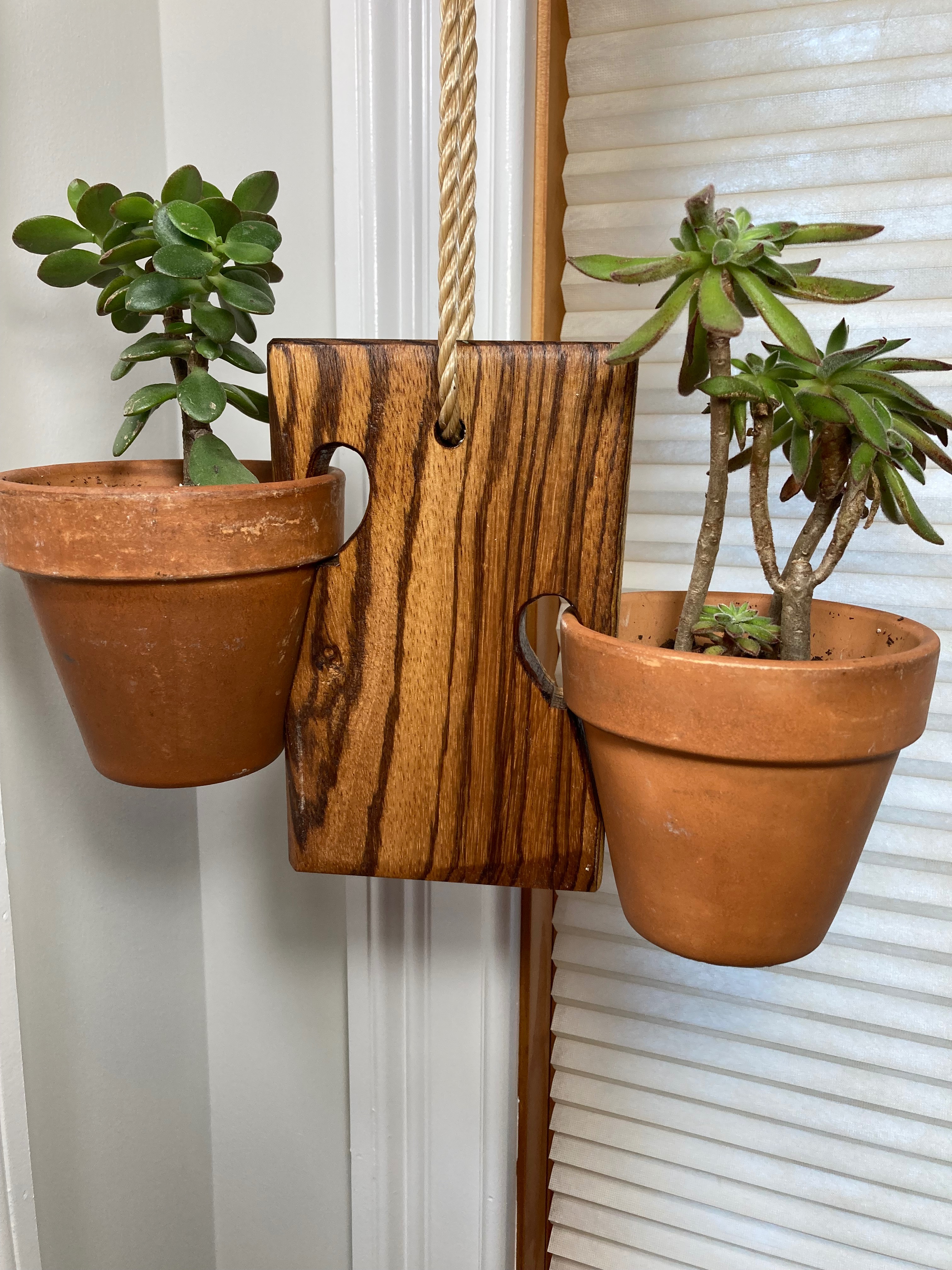 2 Pot African Zebra Wood Swing w/clay pots $25.00 147