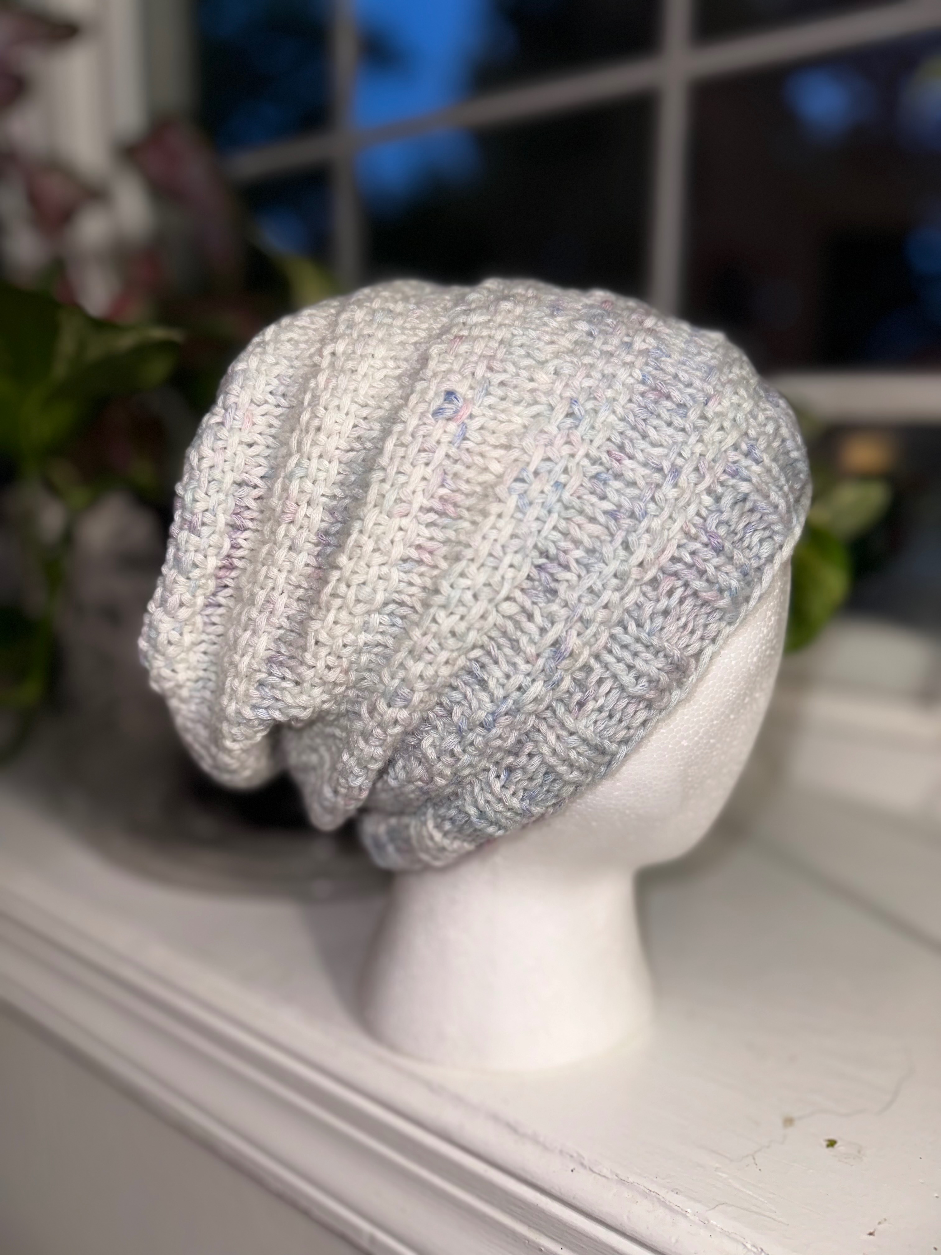 White Speckle Slouch Beanie 204