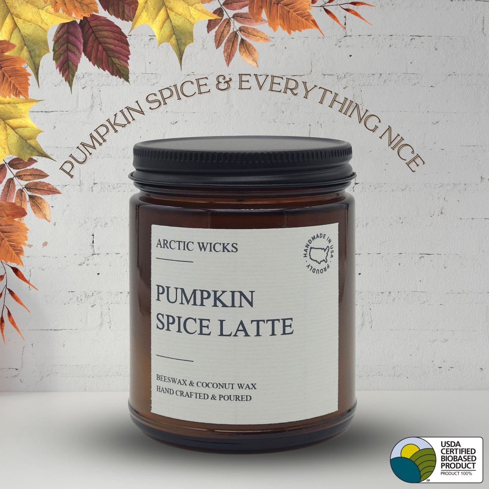 Pumpkin Spice Latte Coconut & Beeswax Candle 24