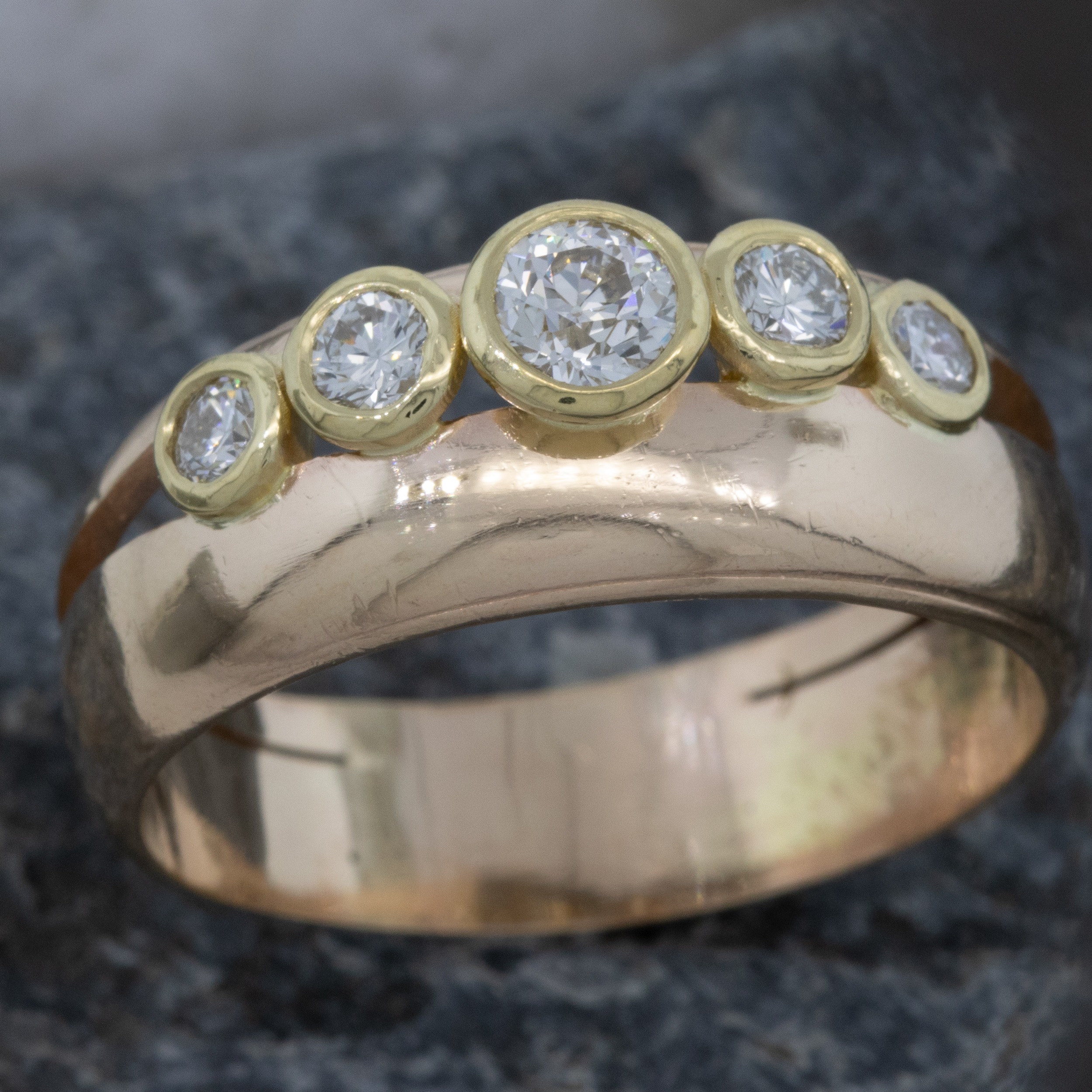 Custom Diamond Wave Ring 55