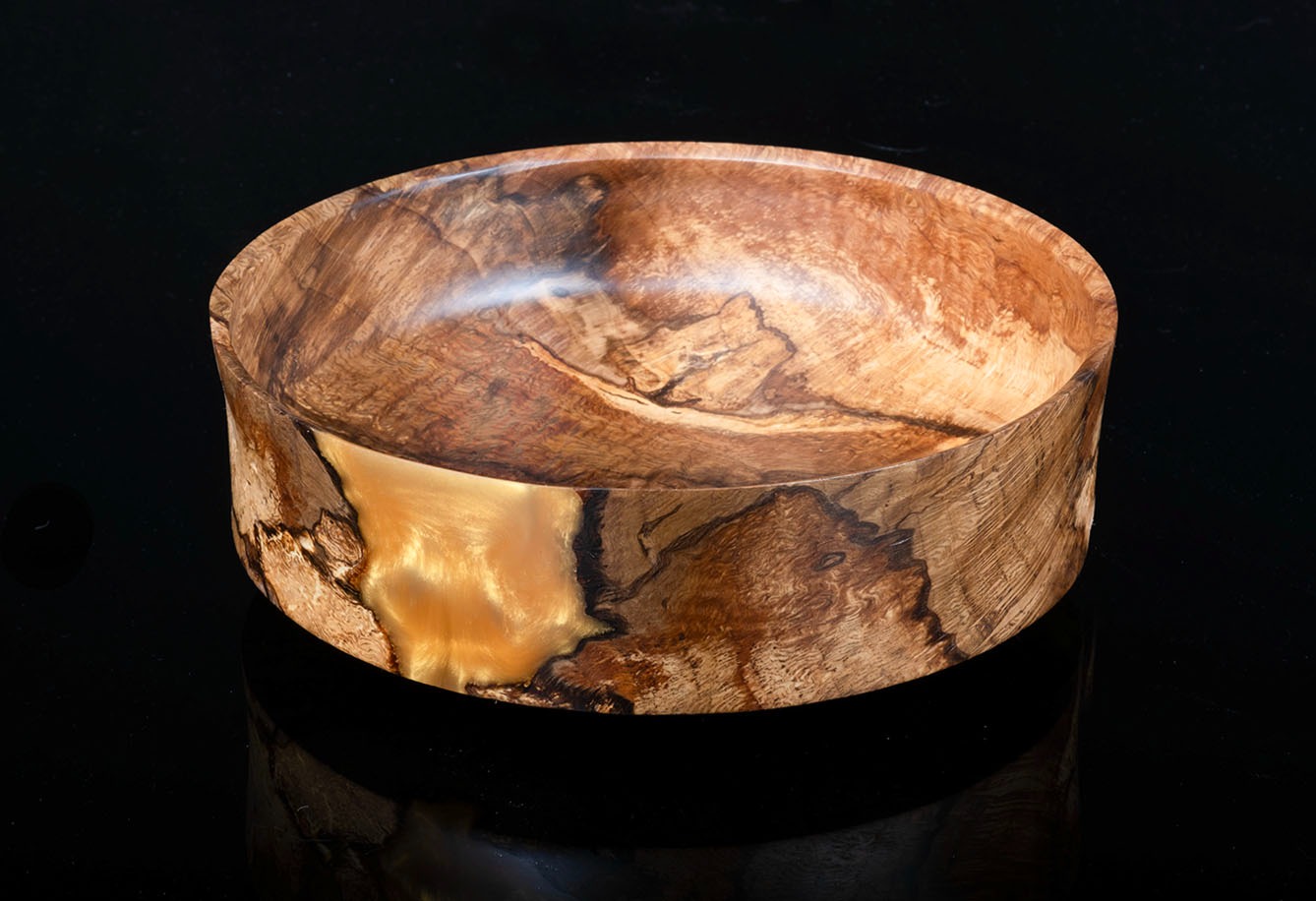 Spalted Red Oak and Epoxy Bowl 67