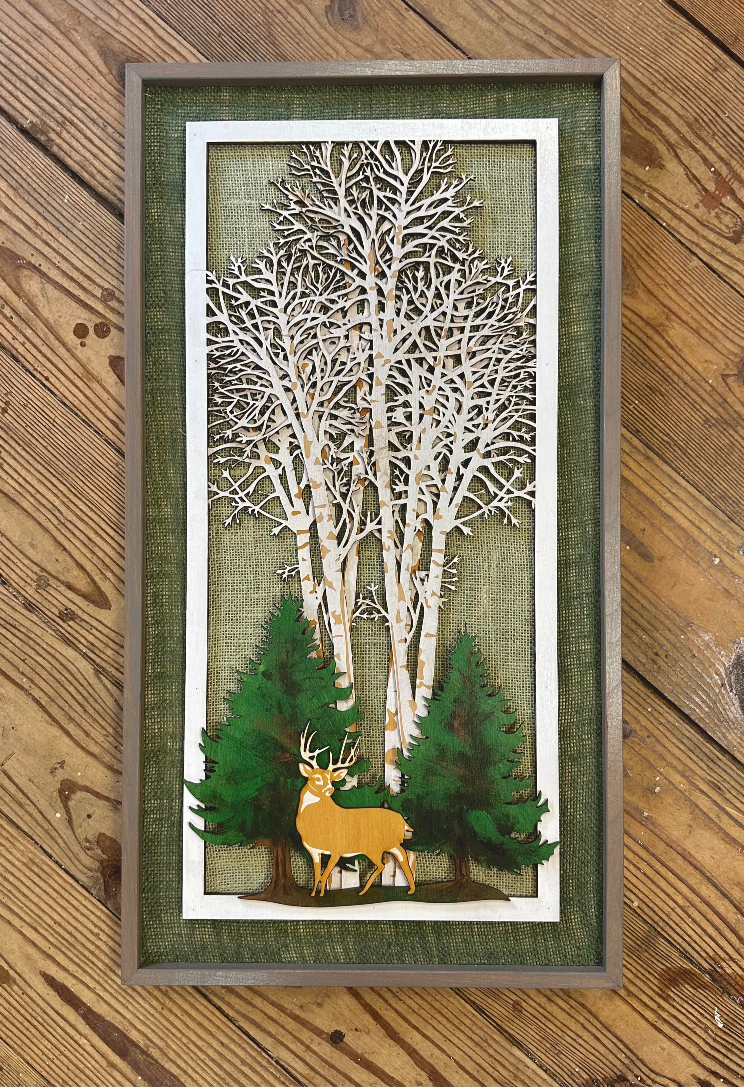 Deer amongst the Trees Wall Hanging 41