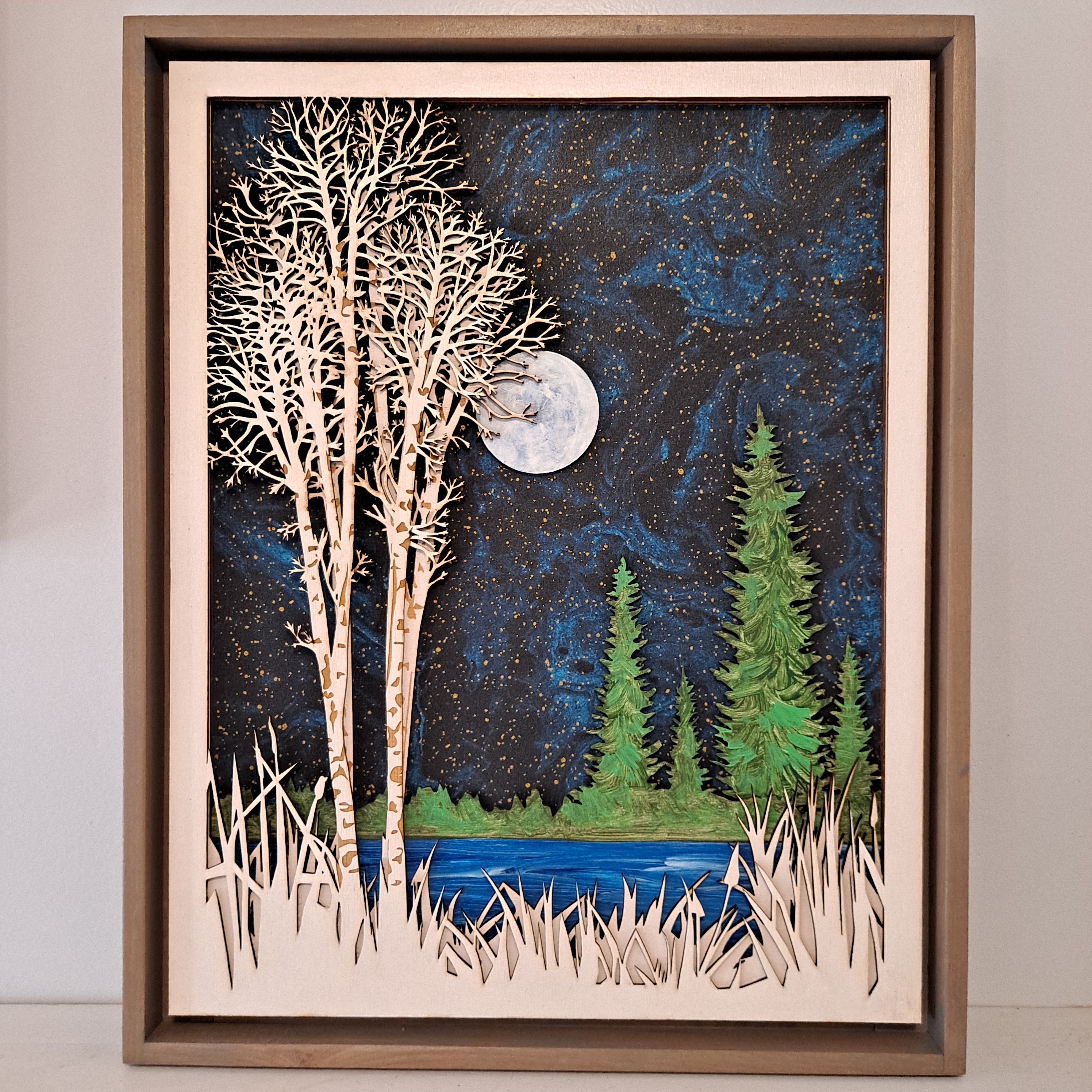 Birch Trees near Pond Wall Hanging 46